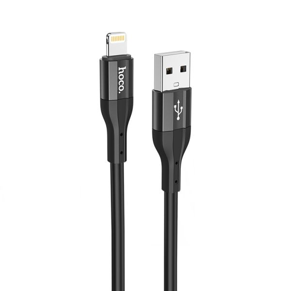 Кабель HOCO X72 Creator silicone charging data cable for iP Black (6931474761750)