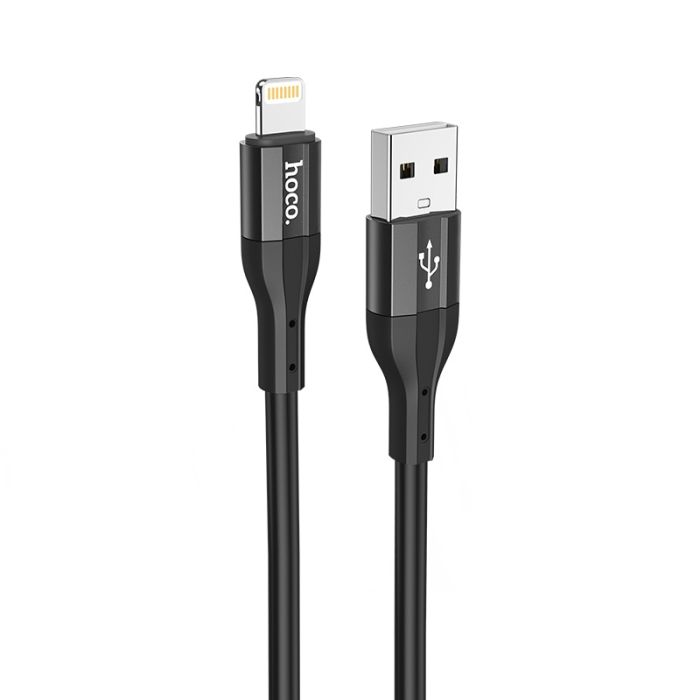 Кабель HOCO X72 Creator silicone charging data cable for iP Black (6931474761750)