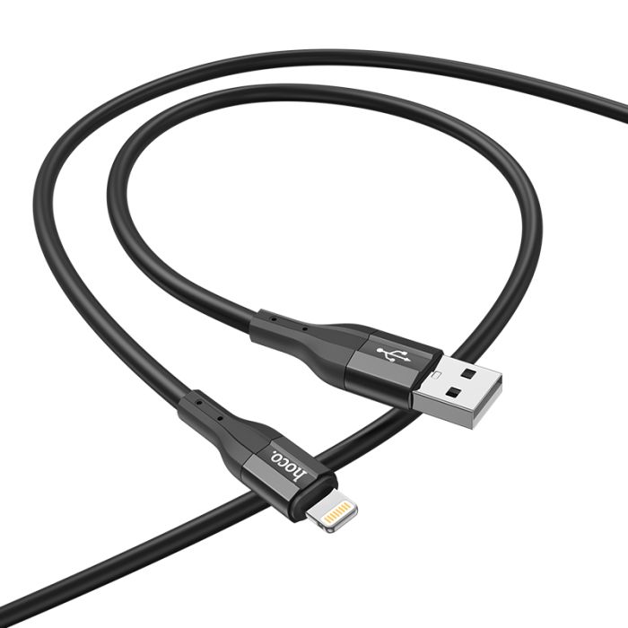 Кабель HOCO X72 Creator silicone charging data cable for iP Black (6931474761750)