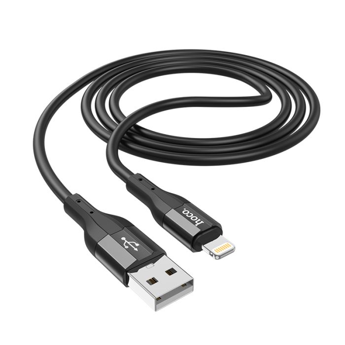 Кабель HOCO X72 Creator silicone charging data cable for iP Black (6931474761750)
