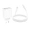 Мережевий зарядний пристрій з кабелем BOROFONE BA106A Stellar PD20W+QC3.0 charger set (C to iP) (EU) White (6941991125324)