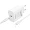 Мережевий зарядний пристрій з кабелем BOROFONE BA107A Stellar single port PD30W charger set (C to iP) (EU) White (6941991125355)