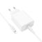 Мережевий зарядний пристрій з кабелем BOROFONE BA107A Stellar single port PD30W charger set (C to iP) (EU) White (6941991125355)