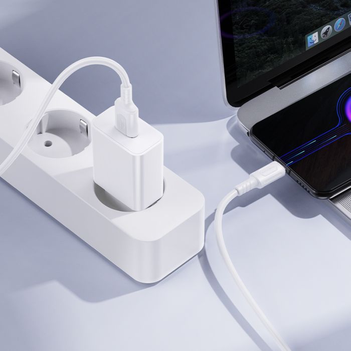 Мережевий зарядний пристрій BOROFONE BA110A Lemi single port charger (EU) White (6941991126949)