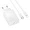 Мережевий зарядний пристрій з кабелем BOROFONE BAS73A Source single port PD20W charger set (C to iP) (EU) White (6941991122729)