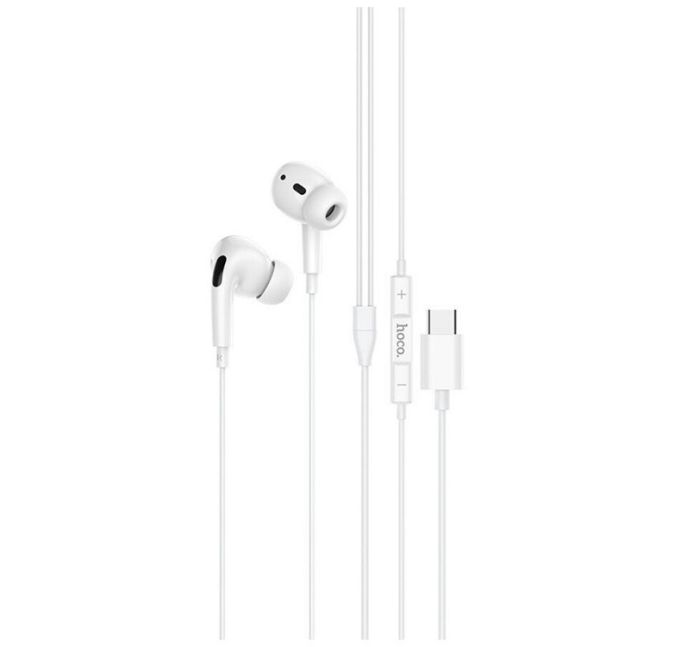 Навушники дротові HOCO M101 Pro Crystal (Type-C) White (6931474782403)