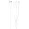 Кабель BOROFONE BX71 3-in-1 charging cable (iP+Micro+Type-C) White (6974443384550)