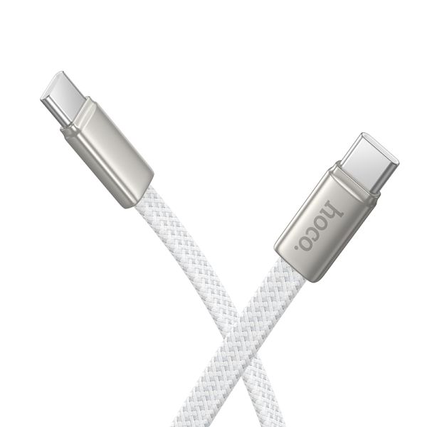 Кабель HOCO X125 Exceso 60W charging data cable C to C White (6942007671699)