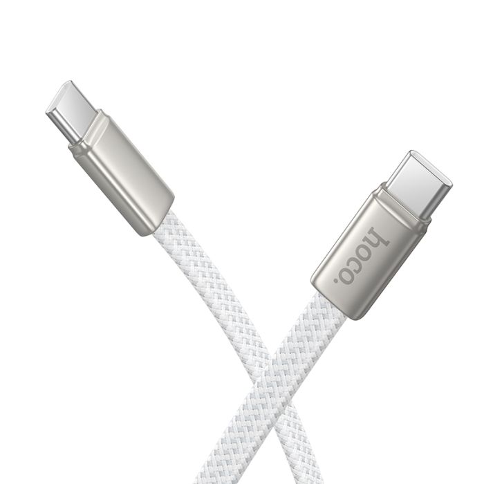 Кабель HOCO X125 Exceso 60W charging data cable C to C White (6942007671699)