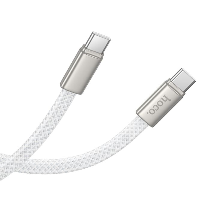 Кабель HOCO X125 Exceso 60W charging data cable C to C White (6942007671699)