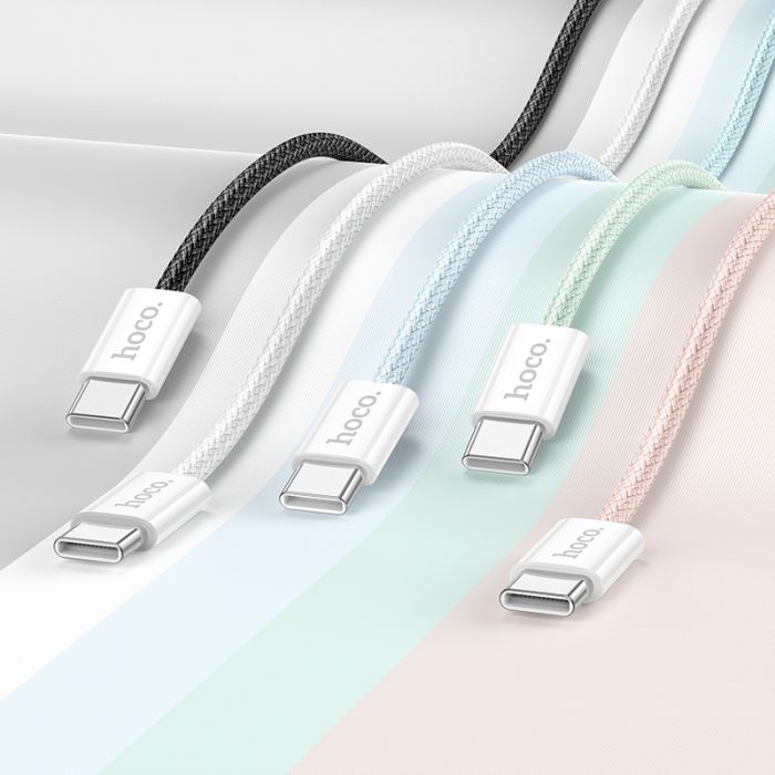 Кабель HOCO X104 Source 60W charging data cable Type-C to Type-C(L=1M) Black (6942007616850)