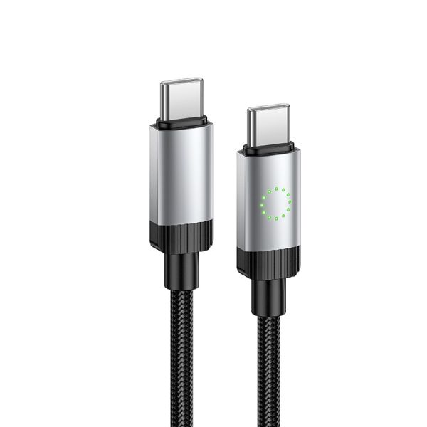 Кабель HOCO X117 Star 60W charging data cable C to C Black (6942007652582)