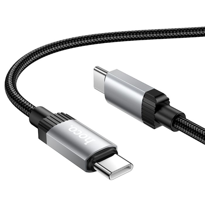 Кабель HOCO X117 Star 60W charging data cable C to C Black (6942007652582)