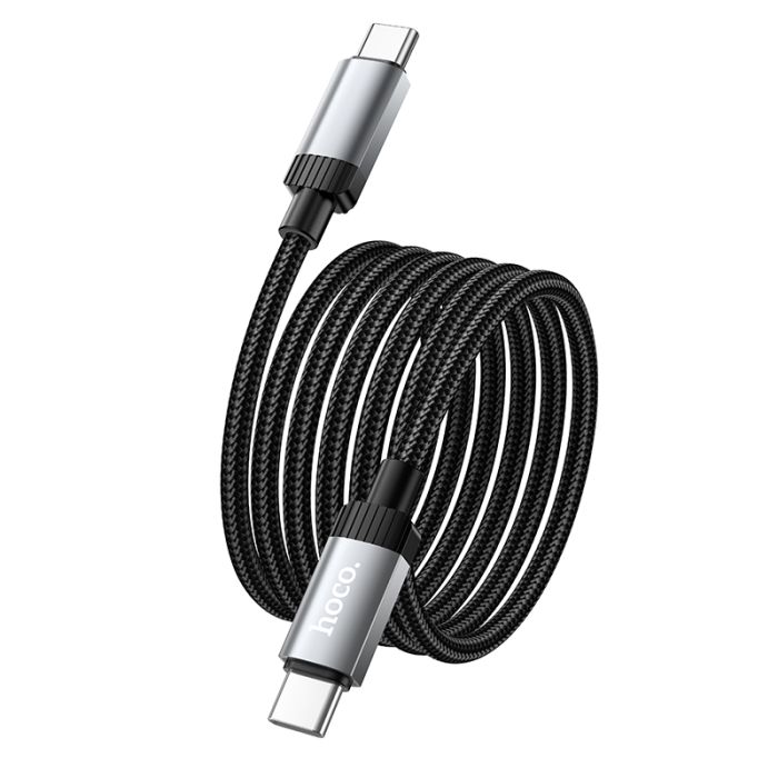 Кабель HOCO X117 Star 60W charging data cable C to C Black (6942007652582)