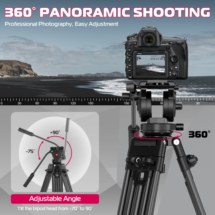 Штатив Ulanzi MT-81 Tripod (80-155cm) Black (T080GBB1)