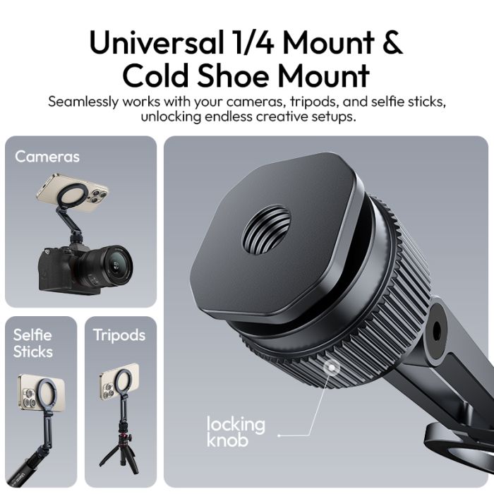 Тримач для телефону Ulanzi MA07 Maglock 1/4 Cold Shoe Phone Mount Black (M084)