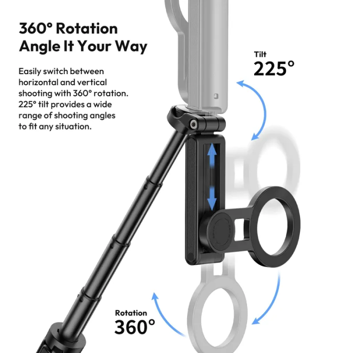 Селфі-монопод Ulanzi JJ03 3-in-1 Magnetic Phone Tripod with Remote Control Black (T090)
