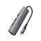 USB-хаб ACEFAST J18 USB-C 6-in-1 HUB docking station Metal Gray (6974316285939)