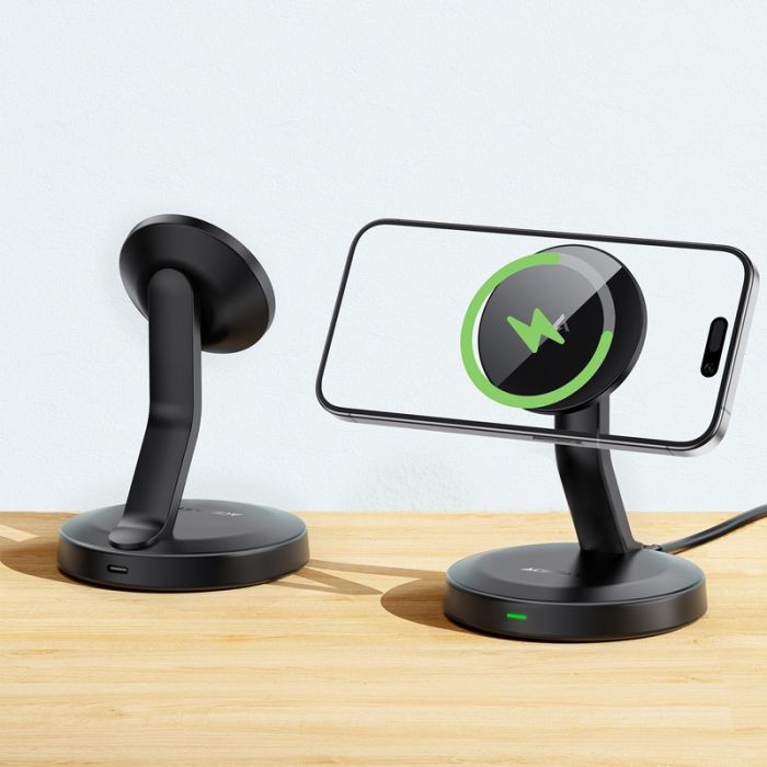 Бездротовий мультизарядний пристрій ACEFAST E26 desktop mobile phone wireless charging holder Black (6974316284819)
