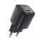 Мережевий зарядний пристрій ACEFAST A136 PD40W mini GaN USB-C fast charger Black (6974316286233)