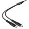 Кабель HOCO X123 Victory 2-in-1 charging cable(C to C+C) Black (6942007663595)