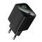 Мережевий зарядний пристрій HOCO CS82A Excellent single port PD20W charger with digital display(EU) Black (6942007664493)