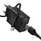 Мережевий зарядний пристрій HOCO CS92A Leader single port QC3.0 charger set(Type-C) Black (6942007671057)