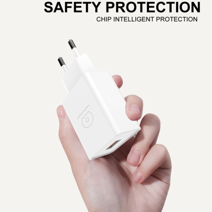 Мережевий зарядний пристрій WUW-C186 Single USB charger (6972573336371)