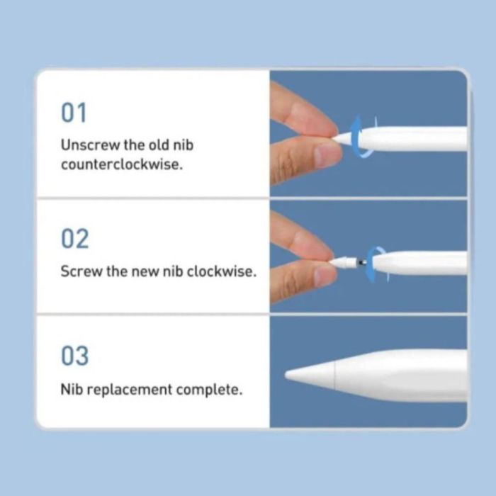 Змінні наконечники для стилуса Baseus Smooth Writing Capacitive Stylus Tips Moon White（2pcs） (P80015906213-00)