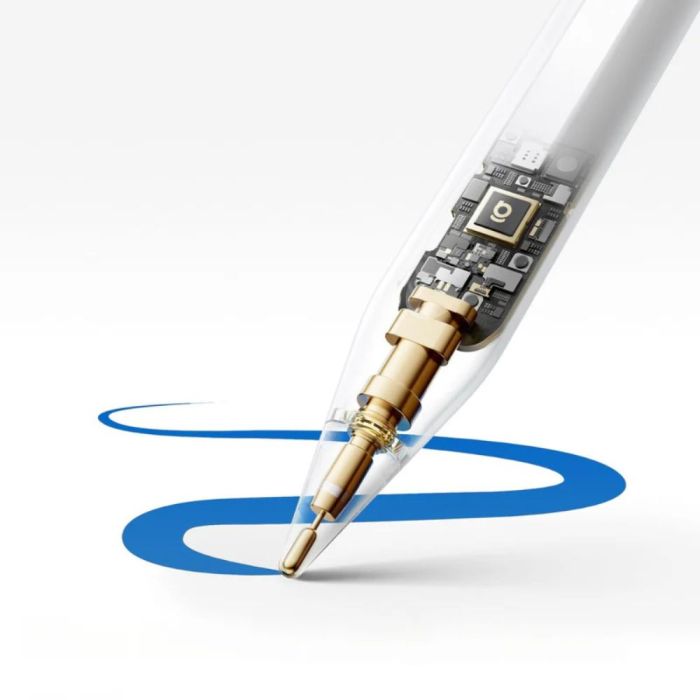 Стилус Baseus Smooth Writing PS3 Pro 360° Touch Operation Wired Charging Stylus Moon White (With Type-C*1 Cable and Tip*1) (B0004A01)