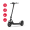 Електросамокат NIU KQi 100P Gray 9.5", 300(600)W, 5.2Ah, 29km, 25km/h, 15%, App, 17,3 kg (KCP34GG1E11)