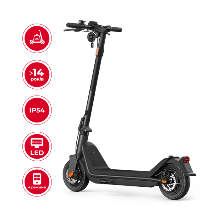 Електросамокат NIU KQi3 Pro Black 9.5", 350(700)W, 10.4Ah, 50km, 25km/h, 20%, App, 20,3 kg (K3P31EB1E11)