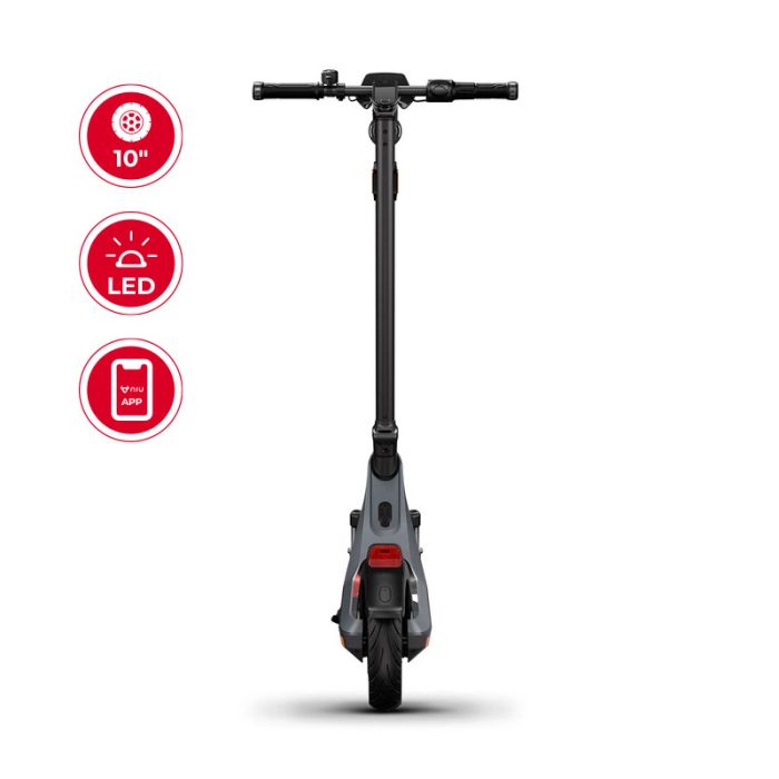 Електросамокат NIU KQi 200P Gray 10", 350(700)W, 7.8Ah, 54km, 25km/h, 20%, App, 19,7 kg (KDP32EG1E11)