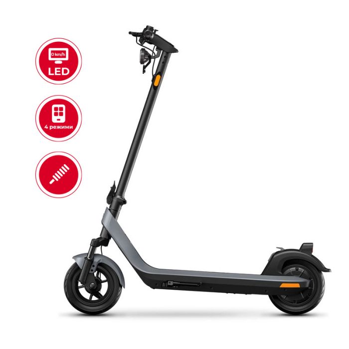 Електросамокат NIU KQi 200P Gray 10", 350(700)W, 7.8Ah, 54km, 25km/h, 20%, App, 19,7 kg (KDP32EG1E11)