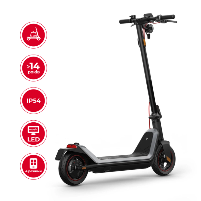 Електросамокат NIU KQi3 MAX Space Gray 9,5", 450(900)W, 13Ah, 65km, 25km/h, 25%, App, 21 kg (K3T331B3E11)