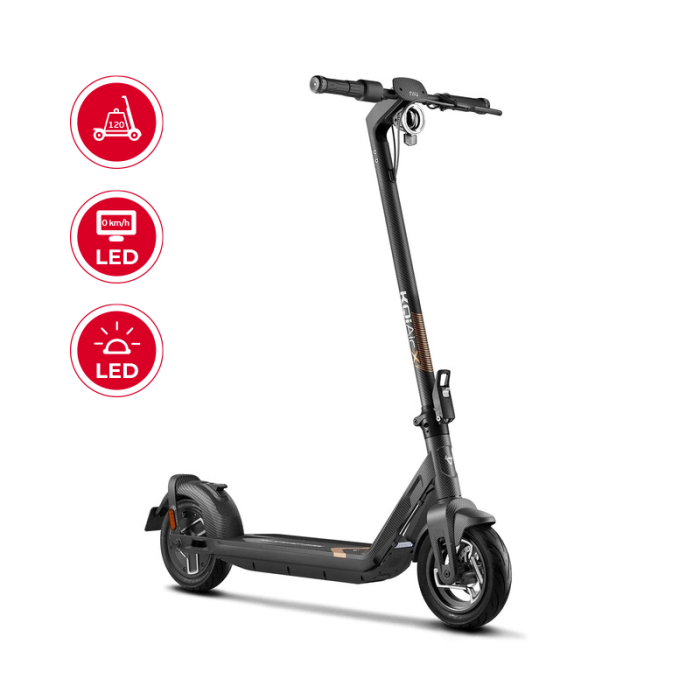 Електросамокат NIU KQi Air X Full Carbon UltraLight Gold 9,5", 350(700)W, 9,4Ah, 50km, 25km/h, 20%, App, 11,7 kg (KRT36EG2E11)
