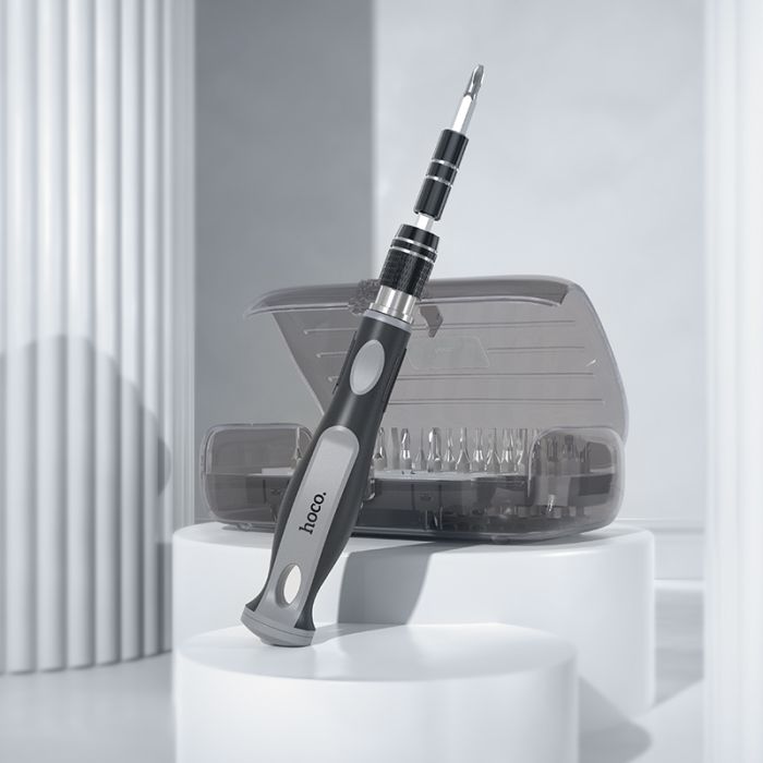 Набір викруток HOCO UT10 32-in-1 screwdriver set gray and black (6942007674614)