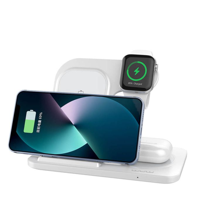 Бездротовий зарядний пристрій WUW-C250 3 in 1 desktop foldable wireless charger (WUW--C250)