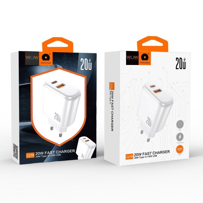 Мережевий зарядний пристрій WUW-C276 PD20W+QC18W (6978749570204)