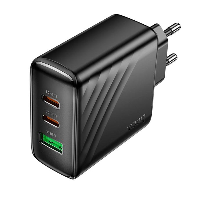 Мережевий зарядний пристрій HOCO CS26A Article PD45W(2C1A) charger Black (6942007639811)