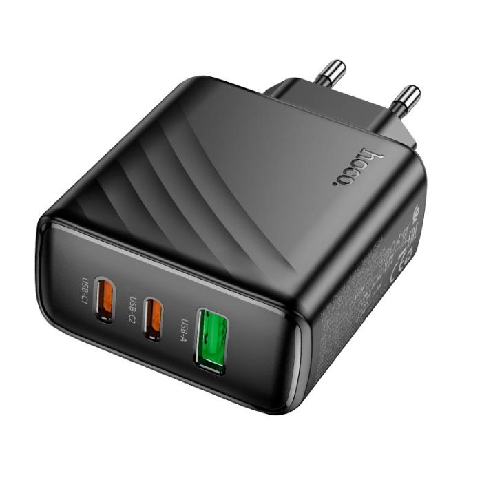 Мережевий зарядний пристрій HOCO CS26A Article PD45W(2C1A) charger Black (6942007639811)