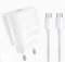 Мережевий зарядний пристрій з кабелем WUW-T86C PD 25W fast charger + USB C to USB C cable set (6972573338030)