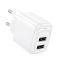 Мережевий зарядний пристрій HOCO CS51A Surplus dual-port charger(EU) White (6942007631419)