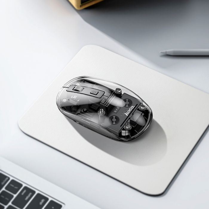 Миша HOCO GM29 Mysterious dual-mode silent wireless mouse Dark Night Black (6942007626385)