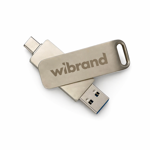 Портативний SSD Wibrand Wolf 1TB USB 3.2 Gen.2 Type-C/Type-A Read/Write 1000MB/s Silver (WIEXSSD/WO1TB)