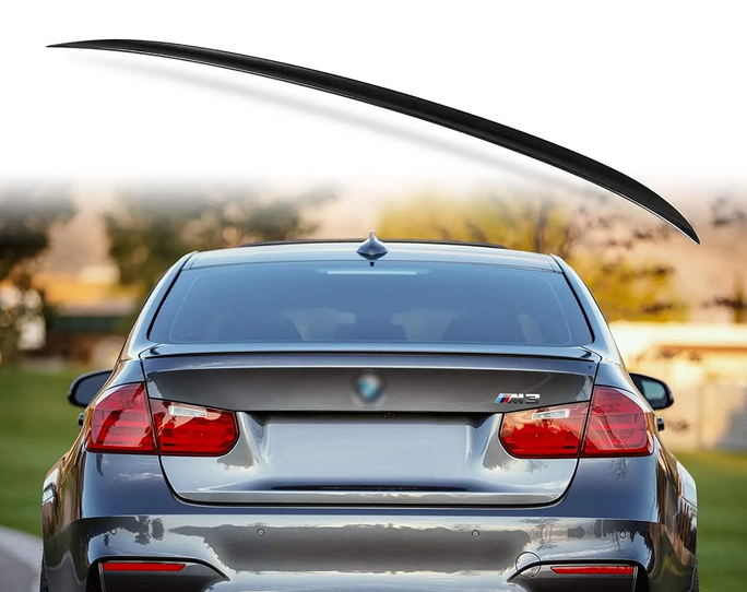 Спойлер BMW F30 стиль M3 черный глянцевый (ABS-пластик)