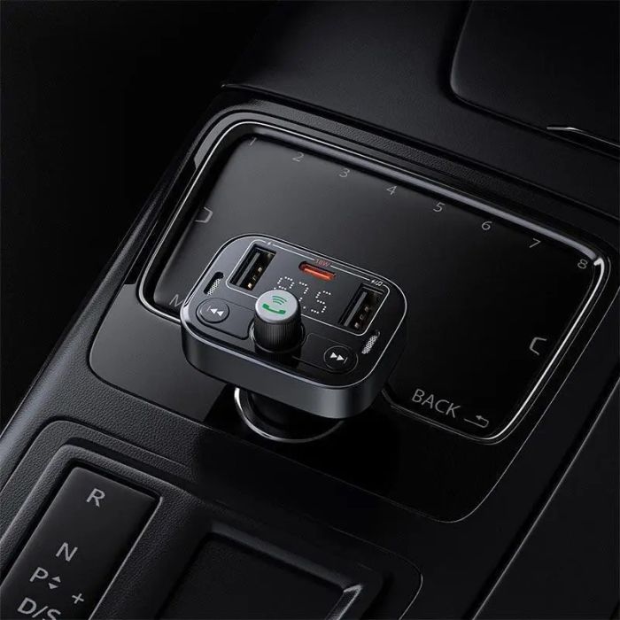 АЗП з FM-модулятором Baseus S-09 Pro Series Car FM Transmitter Cluster Black (C10762200113-00)