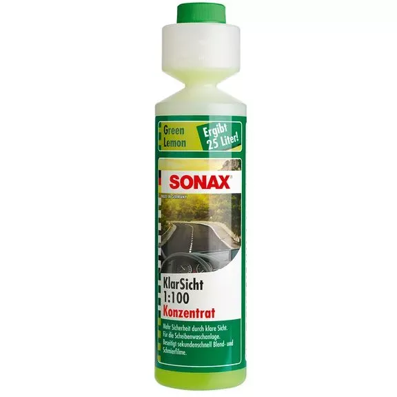 Концентрат омивача скла літній 1:100 250 мл SONAX - Green Lemon (386141)