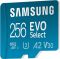 Карта пам'яті microSDXC (UHS-І U3) Samsung EVO Select 256Gb class 10 A2 V30 (R130MB/s, W30MB/s) (adapter SD) (MB-ME256KA/EU)