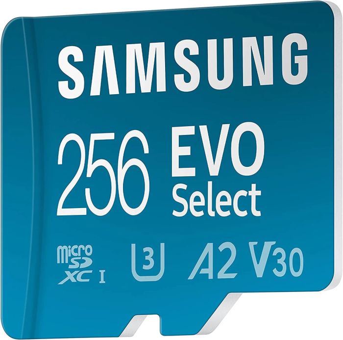 Карта пам'яті microSDXC (UHS-І U3) Samsung EVO Select 256Gb class 10 A2 V30 (R130MB/s, W30MB/s) (adapter SD) (MB-ME256KA/EU)